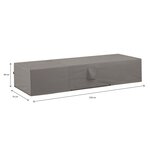 Madison Housse de bain de soleil 210 x 75 x 40 cm Gris