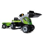 Smoby tracteur et remorque pour enfants farmer max vert et noir