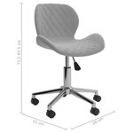 vidaXL Chaises pivotantes à manger lot de 2 Gris clair Velours