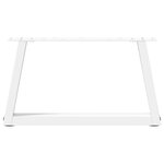 vidaXL Pieds de table basse en forme de V  2 pièces  blanc  50 x (30-31 3) cm  acier