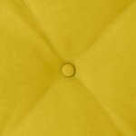 vidaXL Coussin de Dos Jaune 140 x 50 cm Tissu en velours côtelé
