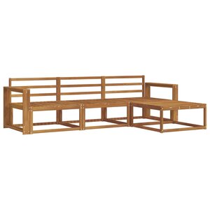 vidaXL Ensemble de canapés d'extérieur 4 Pièces Naturel