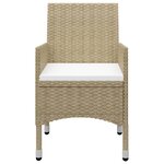 vidaXL Ensemble de salle à manger de jardin 7 Pièces Beige