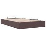 vidaXL Cadre de lit ottoman sans matelas marron foncé 120x200 cm tissu