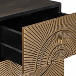 vidaXL Meuble TV avec tiroir avec étagère Laiton 105 x 30 x 50 cm