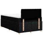 vidaXL Sommier à lattes de lit avec matelas noir 120x190 cm tissu