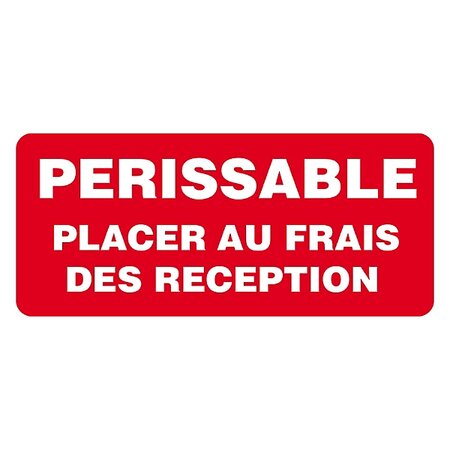 Étiquette d’expédition périssable 80 x 35 mm (lot de 1000)