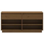 vidaXL Armoire à chaussures Marron miel 110x34x52cm Bois de pin massif