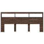 vidaXL Armoire tête de lit avec LED chêne marron 220x17x102 cm