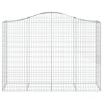 vidaXL Paniers à gabions arqués 7 Pièces 200x50x140/160 cm Fer galvanisé
