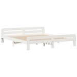 vidaXL Lit bibliothèque sans matelas blanc 180x200 cm bois pin massif