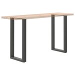 vidaXL Pieds de table de bar en U 2 pièces Anthracite 50 x (90-91) cm Acier