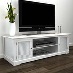 vidaXL Meuble TV Blanc Bois