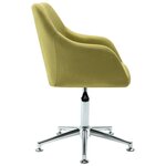 vidaXL Chaise pivotante de salle à manger Vert Tissu