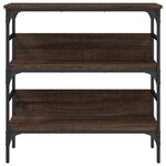 vidaXL Table console chêne marron 75x32x75 cm bois d'ingénierie