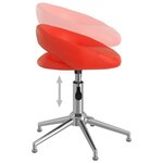 vidaXL Chaise pivotante de salle à manger Rouge Similicuir