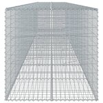vidaXL Panier gabion avec couvercle 900x100x100 cm fer galvanisé