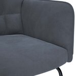vidaXL Chaise à bascule Gris foncé Velours