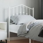 vidaXL Tête de lit métal blanc 75 cm