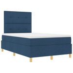 vidaXL Lit à ressorts avec matelas Bleu 120 x 190 cm tissu