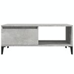 vidaXL Table basse Gris béton 90x50x36 5 cm Bois d'ingénierie