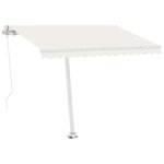 vidaXL Auvent automatique sur pied 350x250 cm Crème