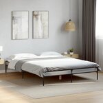 vidaXL Cadre de lit sans matelas sonoma gris 120x190 cm