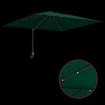 vidaXL Parasol de jardin Vert 248.5 x 247.5 x 160 cm tissu