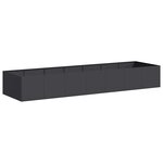 vidaXL Jardinière noir 280x80x40 cm acier