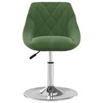 vidaXL Chaises pivotantes à manger lot de 4 Vert foncé Velours