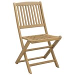 vidaXL Chaises pliables de jardin lot de 2 bois massif d'acacia