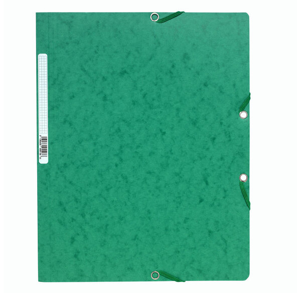 Chemise à élastiques sans Rabats carton 400g 24x32 cm Vert EXACOMPTA