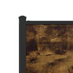 vidaXL Cadre de lit métal avec tête de lit chêne fumé 137x190 cm