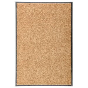 vidaXL Paillasson lavable Crème 60x90 cm