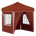 vidaXL Tente de fête pop-up 195 x 195 x 245 cm Terre cuite