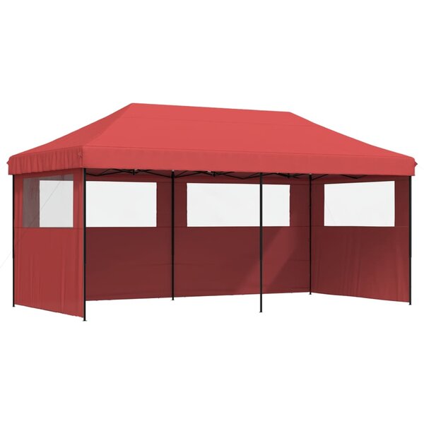 vidaXL Tente de réception pliable escamotable avec 3 parois latérales