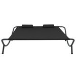 vidaXL Chaise longue d'extérieur tissu noir