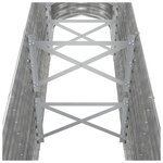 vidaXL Lit surélevé de jardin Acier galvanisé Argenté