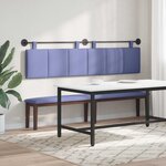 vidaXL Tête de lit suspendue Bleu denim Tissu