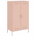 vidaXL Buffet haut rose 68x39x113 cm acier
