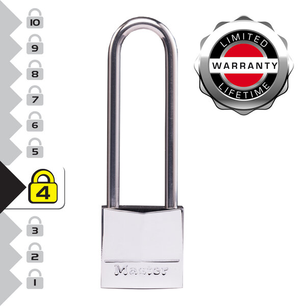 639EURDLJ Cadenas Marin avec Clés et Anse Longue Gris 9 7 x 3 x 1 2 cm