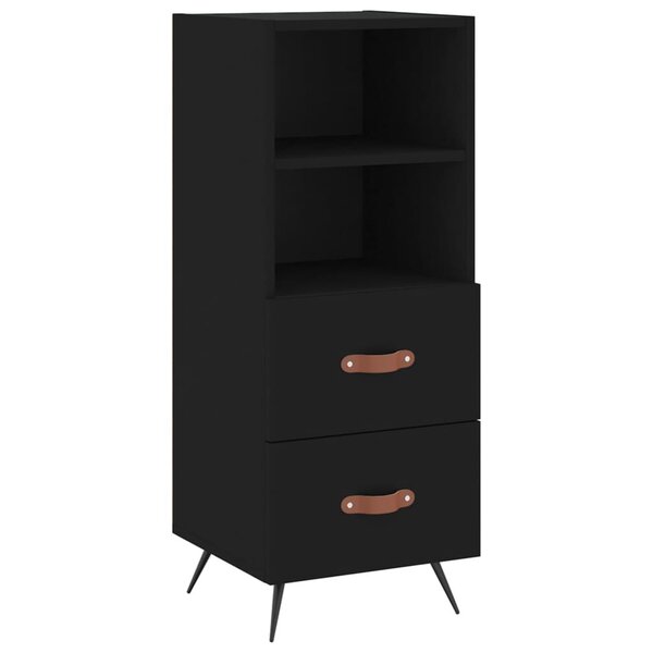 vidaXL Buffet Noir 34 5x34x90 cm Bois d'ingénierie