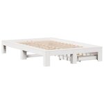 vidaXL Cadre de lit sans matelas blanc 120x190 cm bois de pin massif