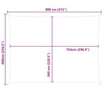 vidaXL Voile d'ombre Jaune et blanc 8 x 6 m 100   polyester Oxford