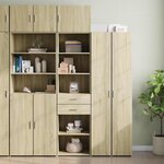 vidaXL Armoire de rangement mince chêne sonoma 50x42 5x225 cm