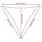 vidaXL Voile d'ombrage 160 g/m² Crème 6x6x6 m PEHD