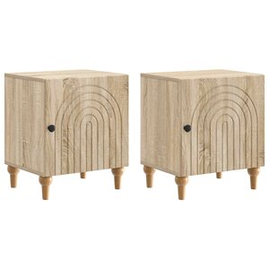 vidaXL Cabinet de chevet 2 Pièces Chêne Sonoma 43 x 34 5 x 50 cm