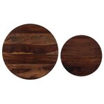 vidaXL Ensemble de table basse 2 Pièces Bois massif 60x35 cm