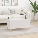 vidaXL Table basse Blanc 90x44 5x45 cm Bois d'ingénierie
