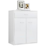 vidaXL Buffet Blanc brillant 60x30x75 cm Bois d'ingénierie